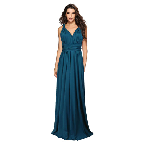 Explosive multi-wearing method multi-rope cross backless sexy bandage dress long dress dress m301601