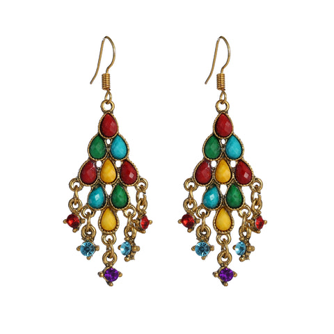 Accessory peacock tassel fanned earrings m3331112
