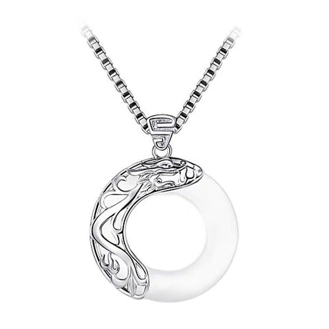 Zodiac necklace simple opal collarbone chain jewelry silver plated m3331237