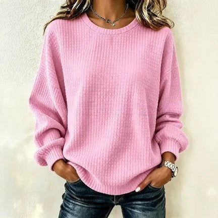 Loose long-sleeved pullover crew neck sweater m303082