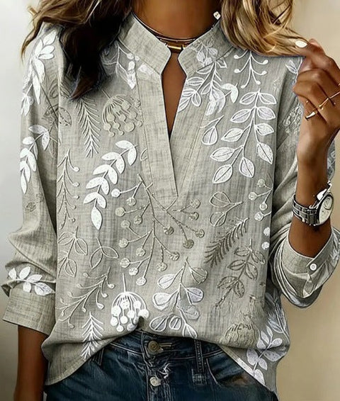 3D digital printing casual pullover versatile spring and summer new shirt top m302727