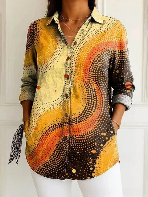 Long Sleeve Button Shirt Line Button Shirt m303196
