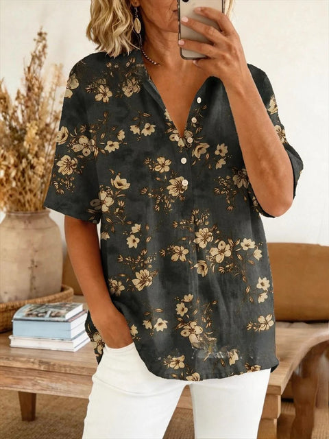 Summer shirt button-down collar pullover top m302960