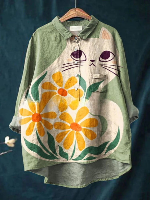 Beauty animal poultry retro print shirt m302888