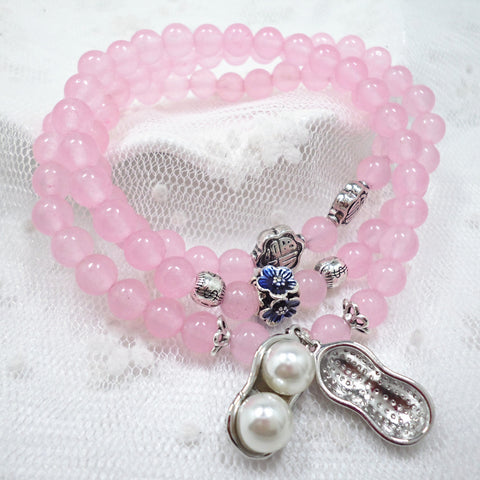 Natural stone crystal bracelet female Wangfu stone agate garnet m3331298