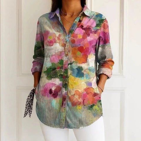 Long Sleeve Button Shirt Line Button Shirt m303196