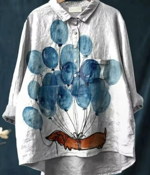 Beauty animal poultry retro print shirt m302888