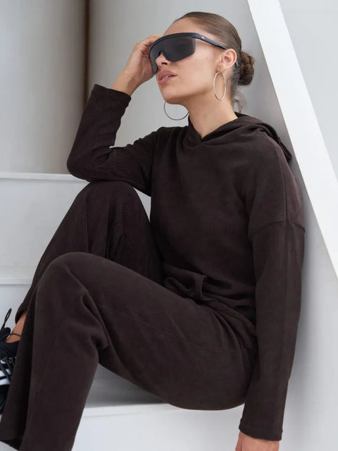 autumn and winter women's clothing new fashion sports sweater set two-piece set m301813