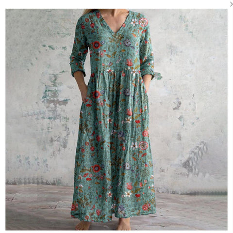 3D print summer urban casual loose dress women m301037