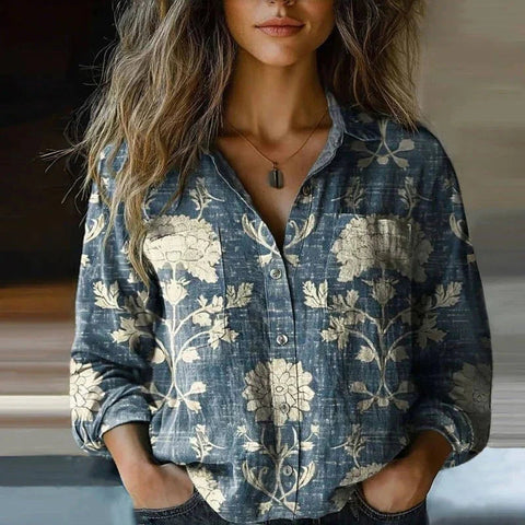 V-neck printed shirt m302770