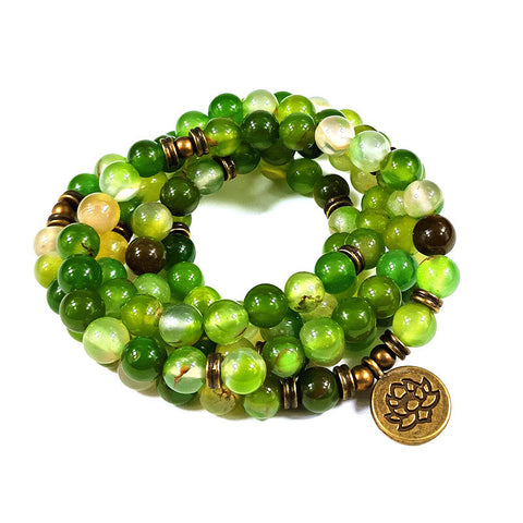 8Mm new Amazon bracelet 108 Buddha beads lotus multi-circle bracelet tree of life pendant item sweater chain m3331309