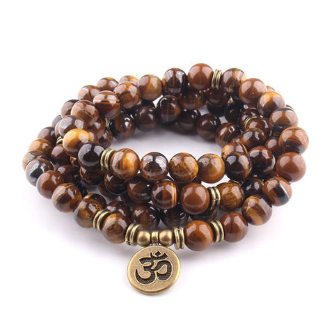 8Mm new Amazon bracelet 108 Buddha beads lotus multi-circle bracelet tree of life pendant item sweater chain m3331309