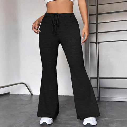 New women's clothing splicing yoga sports trousers outdoor casual flared trousers m301974