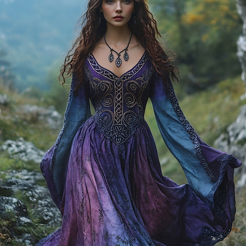 Digital printing American fashion casual Halloween new witch witch dress m302037