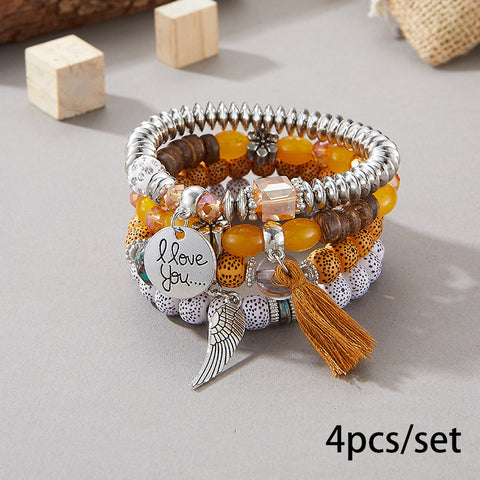 New Bohemian Bracelet Creative Tassel Multi-layer Beaded Bracelet m3331286