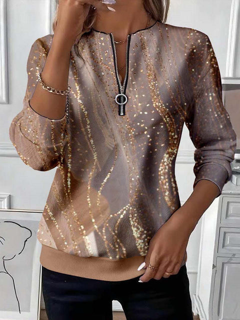 Printed sweater casual sweatshirt top m302179