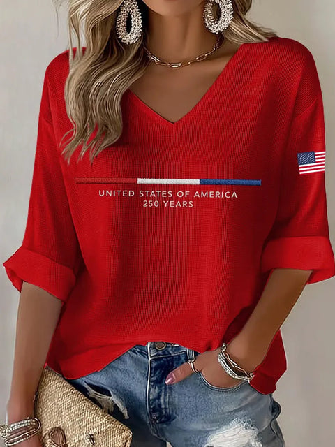 Summer V-neck short-sleeved top 3D digital printing women's casual short-sleeved m302655