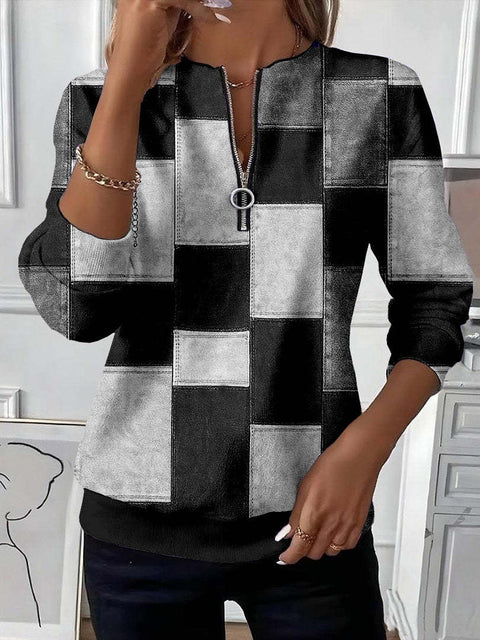 Printed sweater casual sweatshirt top m302179