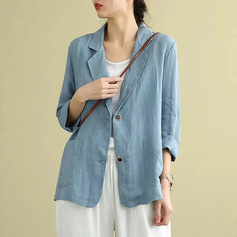 Loose literary and versatile long-sleeved casual temperament sunscreen clothes for women m302814