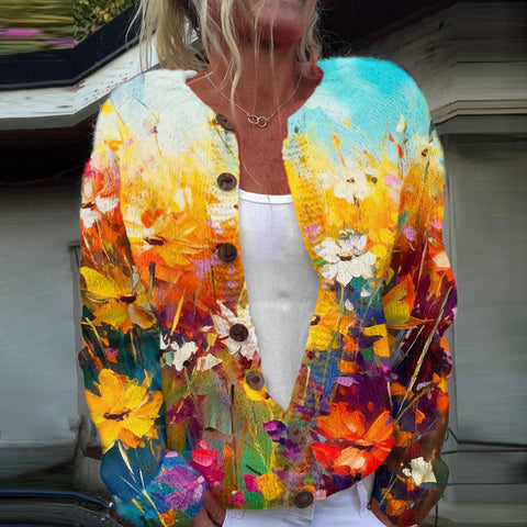 New cardigan knitted jacket women's clothing early spring and autumn source work m301722