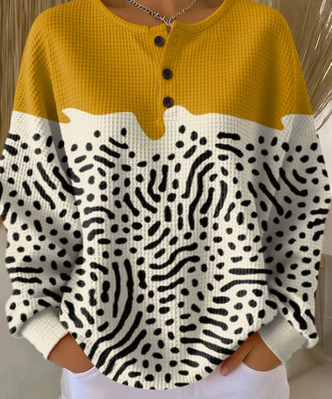 Casual stand-up collar POLO long-sleeved top m302619