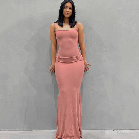 Human peach pure desire slim peach hip suspender long fishtail skirt m301984