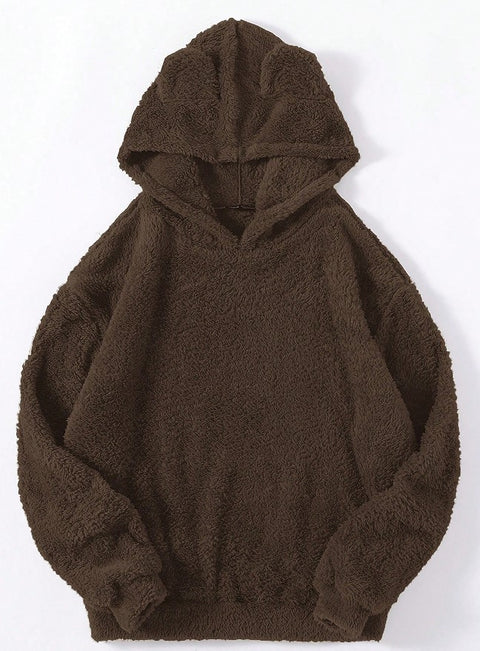 New fluffy rabbit ears hooded thermal sweater sweater m300439
