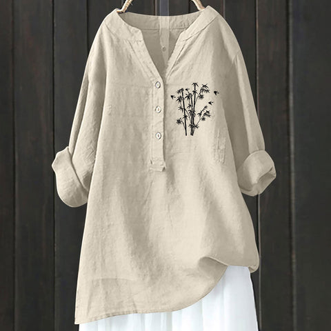 Autumn new long-sleeved comfortable printed fashion versatile shirt m301739