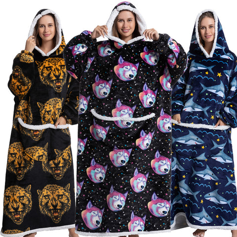 New animal cartoon cold suit thickened flannel lamb wool pajamas m302152