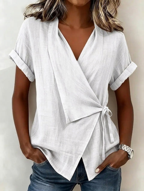 New lapel lace up irregular m302698