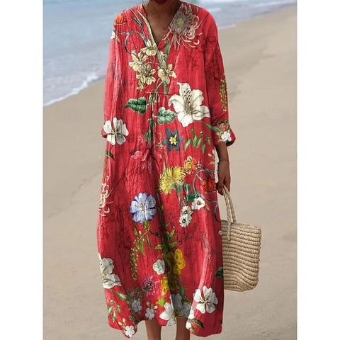 Sleeveless loose dress covers the meat and looks thin, versatile seven-quarter skirt m302905