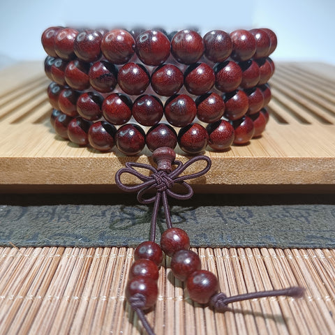 Guofeng 108 bracelets, sandalwood bead bracelets, various handheld Chinese knot rosary beads m3331293