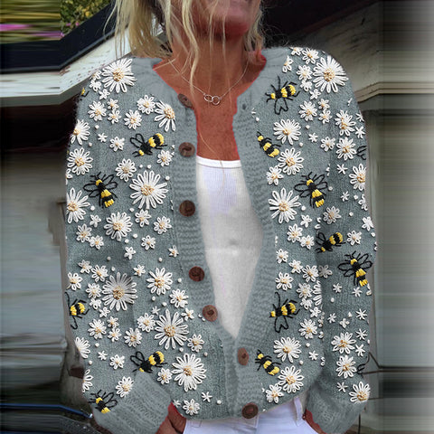 New cardigan knitted jacket women's clothing early spring and autumn source work m301722