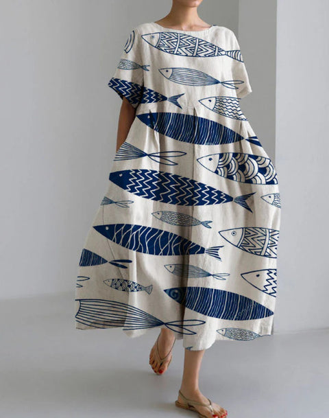 3D imitation cotton pull frame craft women's pendulum dress m301038