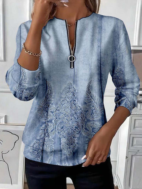 Printed sweater casual sweatshirt top m302179