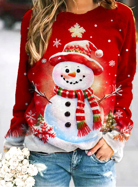 3D digital printing European and American women pullover casual urban shoulder plugs m302123