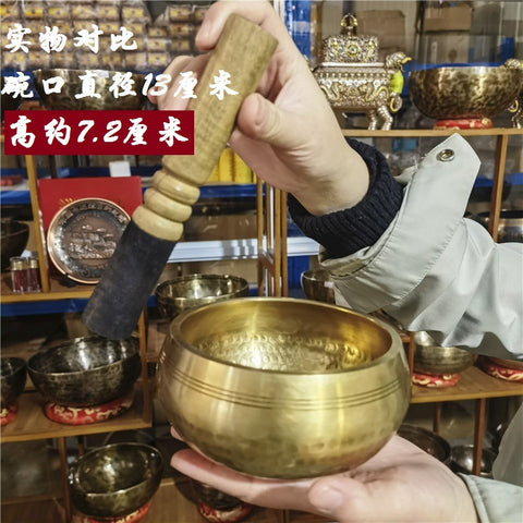 Nepal Handmade Copper Singing Bowl Buddha Sound Bowl Yoga Bowl Meditation Bowl Turning Sutra Bowl SPA Sound Therapy m3331267