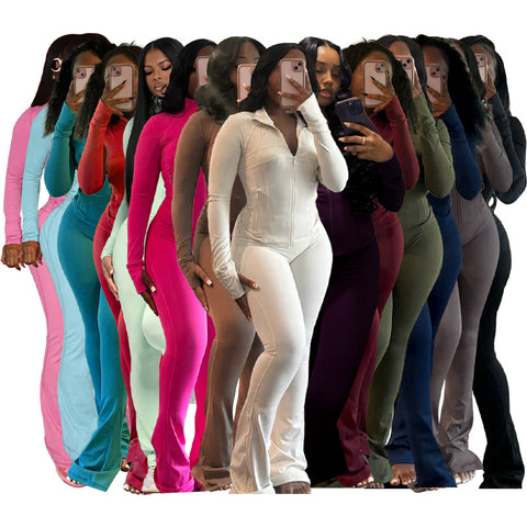 sports and leisure women's clothing, sexy tight-fitting long-sleeved micro-speaker two-piece set m301817