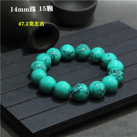 Turquoise 108 beads bracelet, blue turquoise bracelet m3331227