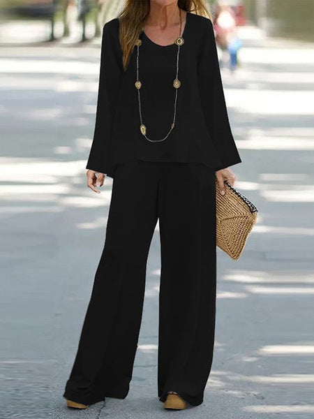 New crew neck 3D printed women's fashion shirt set m301240