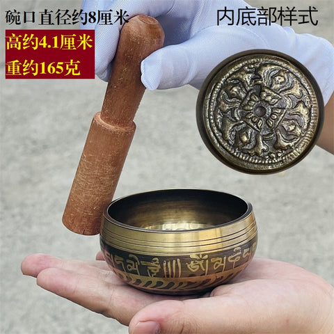 Nepalese handmade copper chime vajra pestle Buddha sound bowl meditation bowl m3331263
