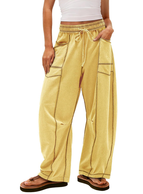 Loose wide-leg pants casual summer wide-leg pants drawstring waist casual pants sweatpants m301884