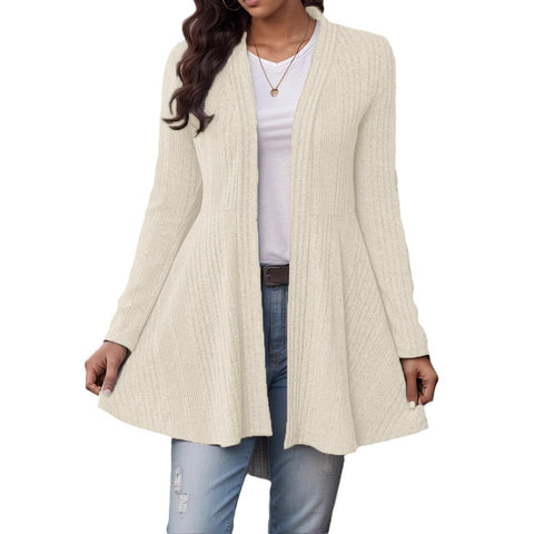 Women's pit strip polished cardigan casual top m302601