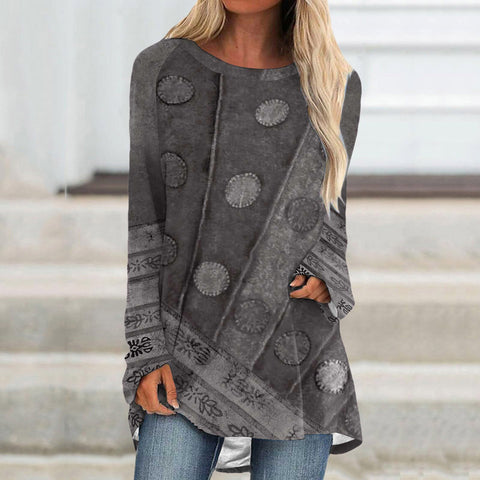 Ragged shoulder loose top new European and American sequins long sleeve m301617