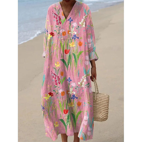 Sleeveless loose dress covers the meat and looks thin, versatile seven-quarter skirt m302905