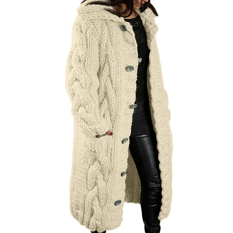 Single-breasted large-size sweater jacket m300561