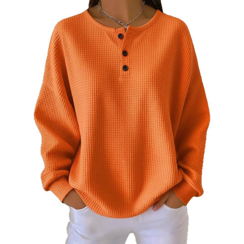Autumn and winter new solid color pullover loose top m302204