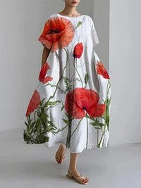 3D imitation cotton pull frame craft women's pendulum dress m301038