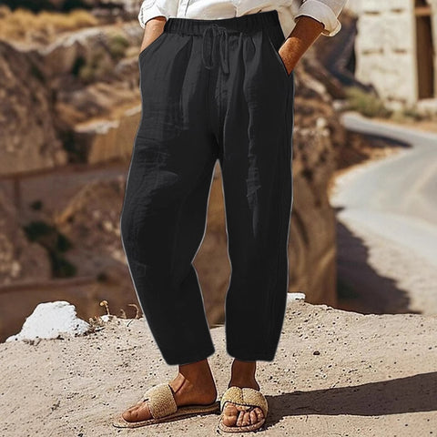 Regular drawstring pocket wash cotton casual pants multi-color women's trousers m301419