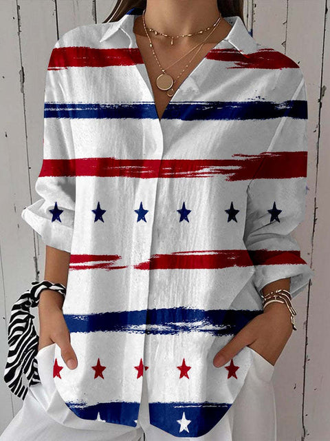 Spring and Autumn Independence Day national flag printed shirt new explosion m301630